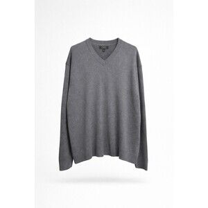 Banana Republic Merino Wool V-Neck Pullover Sweater Gray XXL Men's